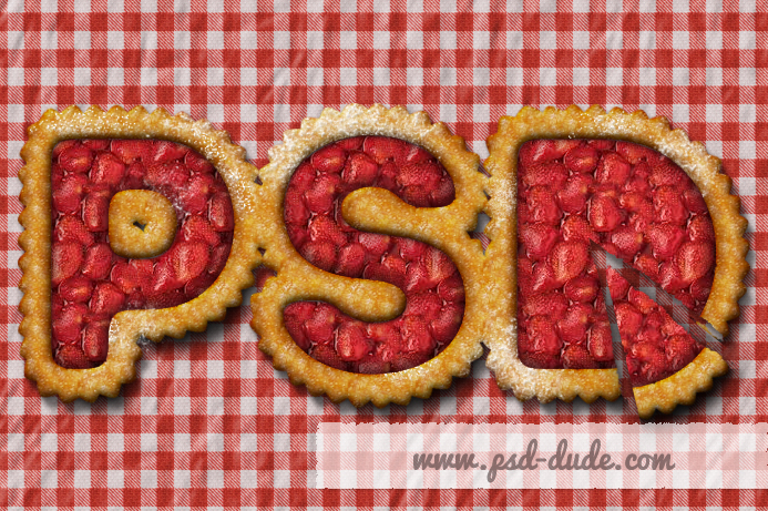 Strawberry Fruit Pie Text Effect Photoshop Tutorial The Creative Feed