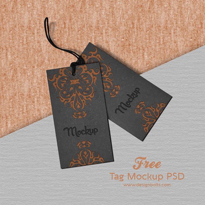 clothing tag mockup